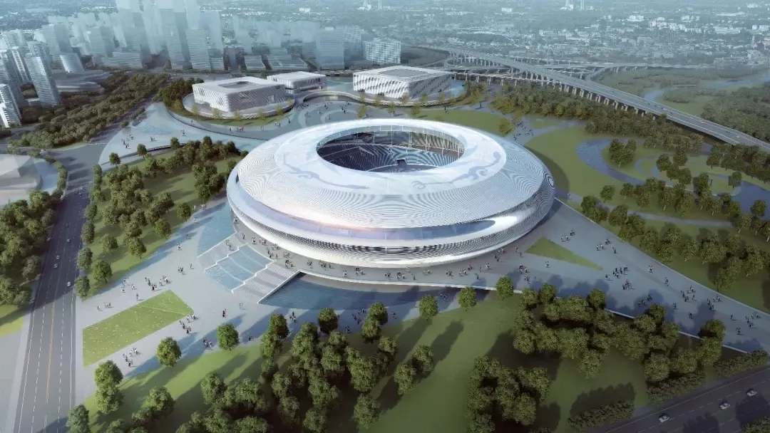 成都大運(yùn)會(huì)主場(chǎng)館進(jìn)入鋼結(jié)構(gòu)施工，“飛碟”造型顯雛形