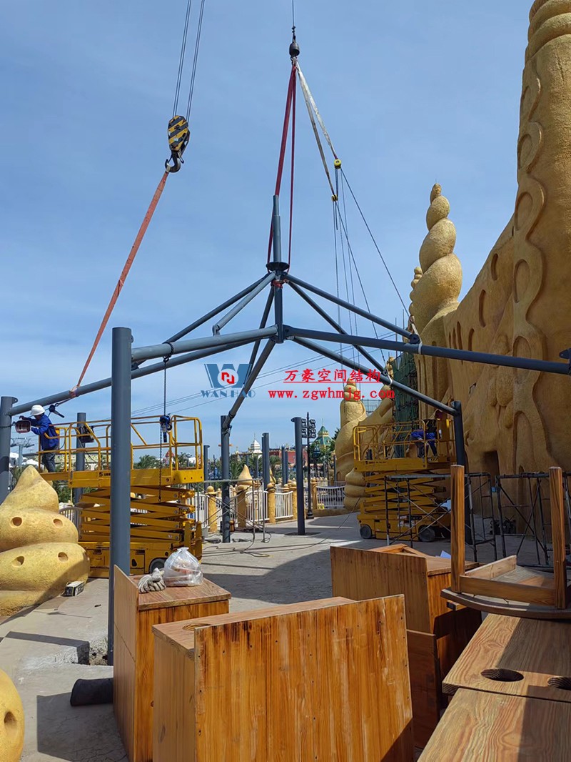 上海海昌海洋公園鋼膜結(jié)構(gòu)工程開(kāi)始施工