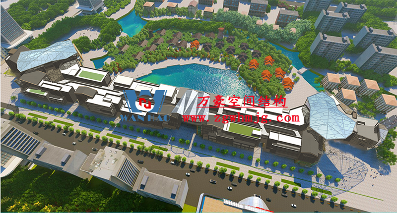 文一塘溪津門天幕鋼結構及ETFE膜結構氣枕膜工程