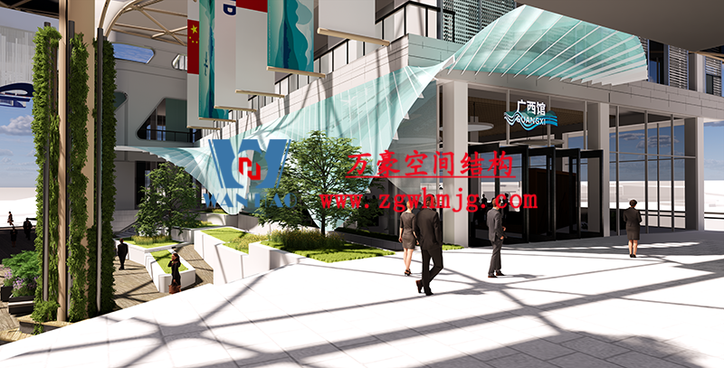 中國東盟特色商品匯聚中心膜鋼構(gòu)工程完工 中國東盟特色商品匯聚中心膜鋼構(gòu)工程完工