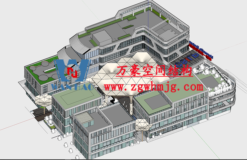 中國東盟特色商品匯聚中心膜鋼構(gòu)工程完工 中國東盟特色商品匯聚中心膜鋼構(gòu)工程完工