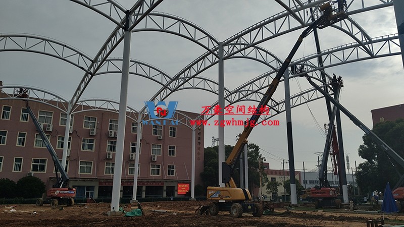 國網(wǎng)江西省電力有限公司培訓中心實訓基地改造膜結(jié)構(gòu)項目最新施工進度