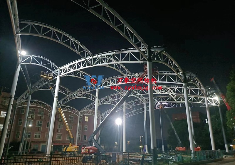 國網(wǎng)江西省電力有限公司培訓中心實訓基地改造膜結(jié)構(gòu)項目最新施工進度