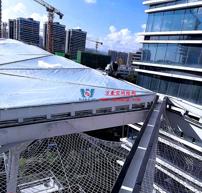 縱使烈日炎炎，腳步從未止歇！海南這個(gè)ETFE氣枕膜項(xiàng)目施工進(jìn)度有最新消息