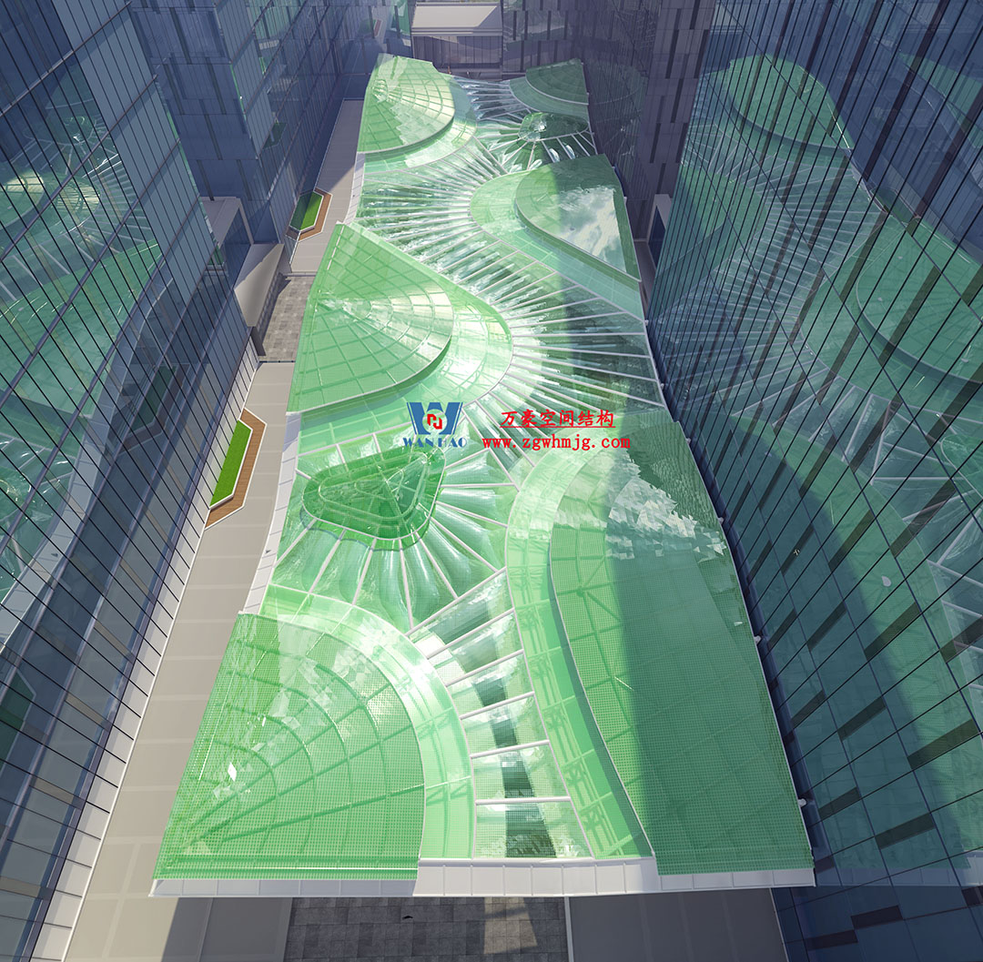 萬(wàn)豪—杭州博多森谷ETFE氣枕連廊天幕項(xiàng)目迎來(lái)新進(jìn)展