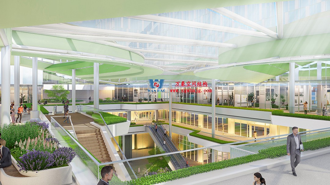 萬(wàn)豪—杭州博多森谷ETFE氣枕連廊天幕項(xiàng)目迎來(lái)新進(jìn)展