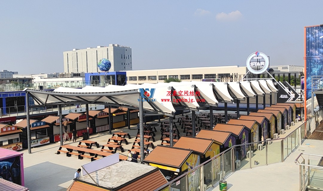 有骨骼、有皮膚的PTFE膜結(jié)構(gòu)建筑