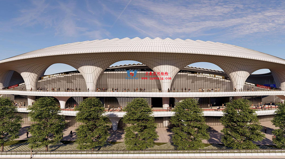 萬(wàn)豪中標(biāo)-山東蓬萊PEFE膜結(jié)構(gòu)體育場(chǎng)