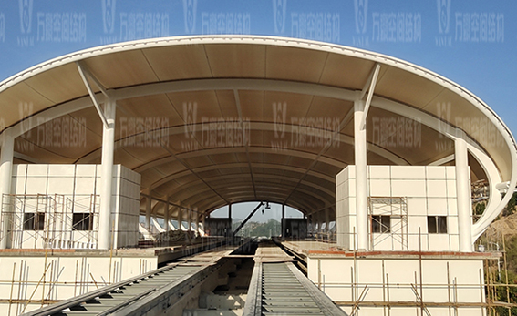 清遠磁懸浮項目蓮湖車站鋼膜結構工程