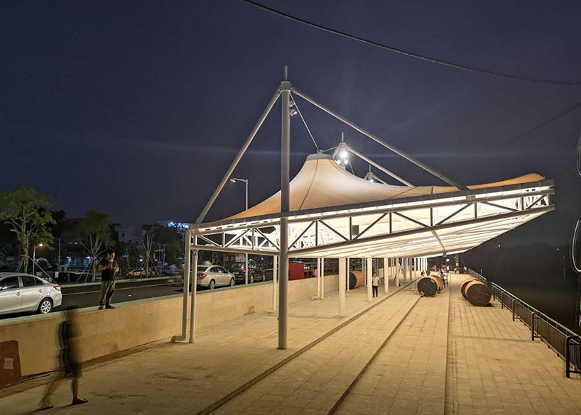 龍舟廣場(chǎng)水上比賽看臺(tái)PTFE膜結(jié)構(gòu)項(xiàng)目