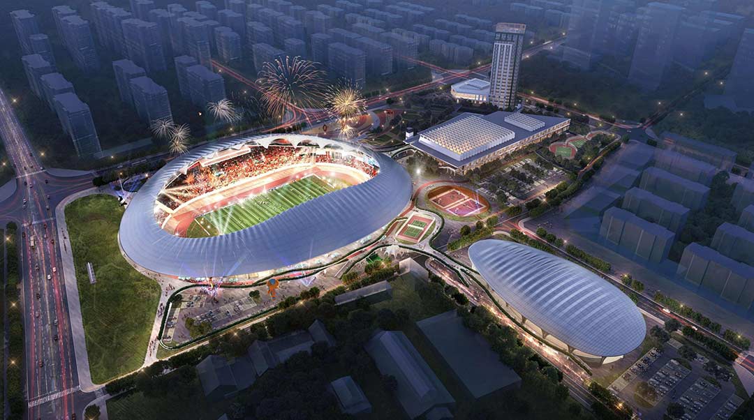 山東蓬萊體育場施工進度大揭秘！