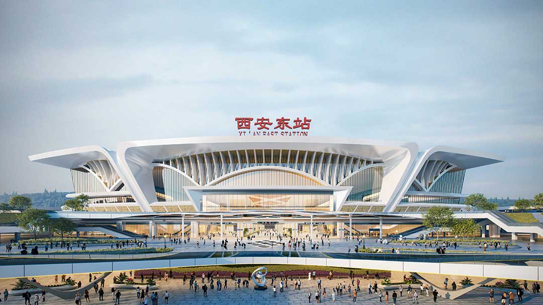 西安東站再添新翼！浙江萬豪集團(tuán)中標(biāo)站前廣場ETFE氣枕膜結(jié)構(gòu)雨棚工程